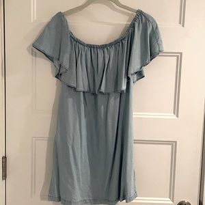 Cooperative Chambray Off-the-shoulder Dress
